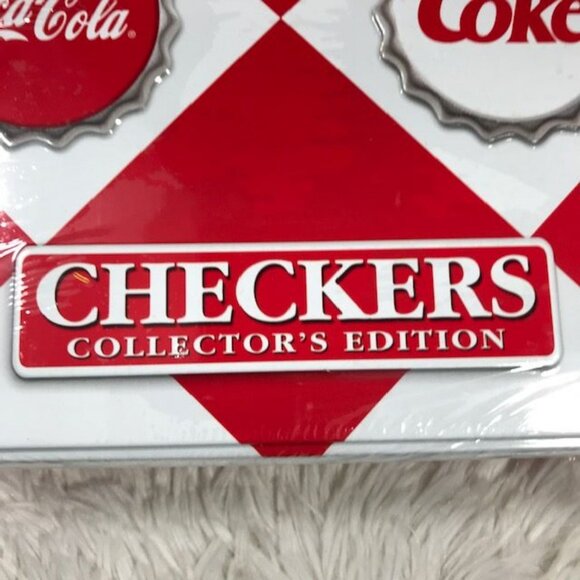 Vintage Coca-Cola Collector's Edition Checkers in Raised Logo Square Tin - Picture 2 of 12